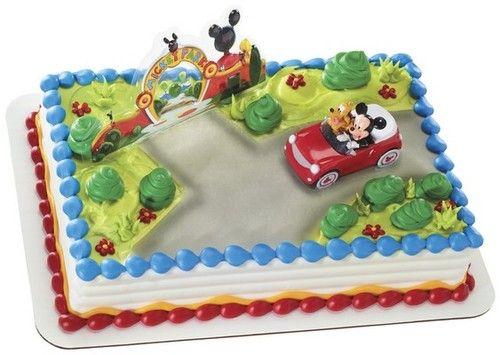 Mickey Mouse and Pluto Car Cake