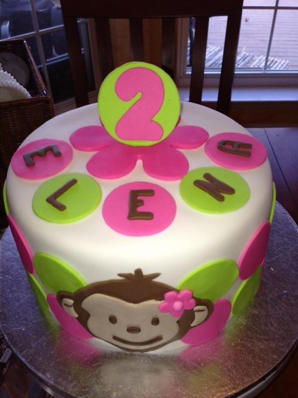 Mod Monkey Birthday Cake