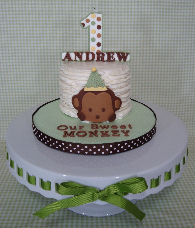 Monkey First Birthday Cake