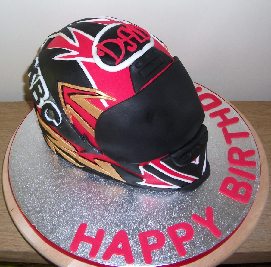 Motorcycle Helmet Cake