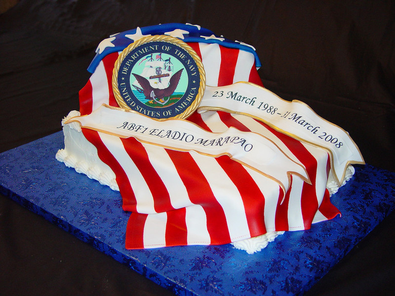 Navy Retirement Cake