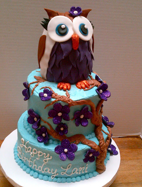 Owl Birthday Cake