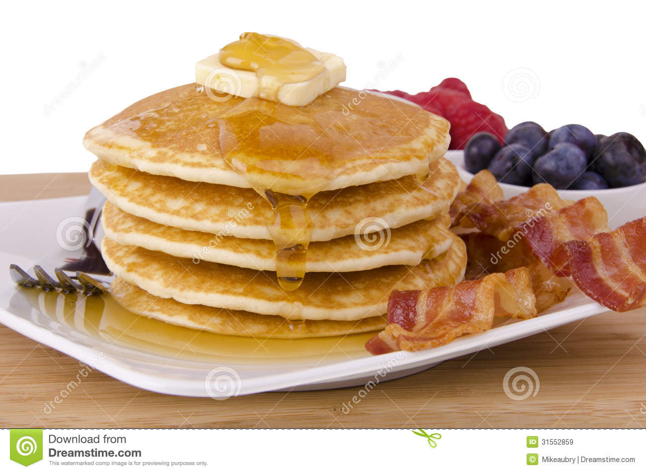 Pancake Stack with Bacon