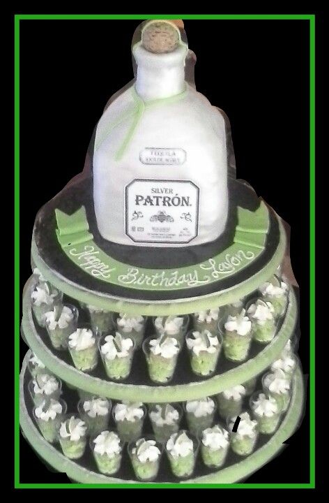 Patron Birthday Cake Shots