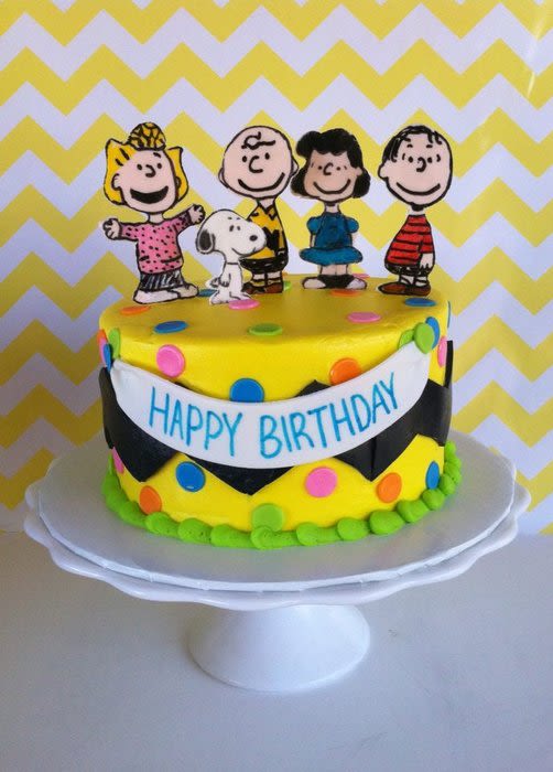 Peanut Gang Snoopy Birthday Cake Images