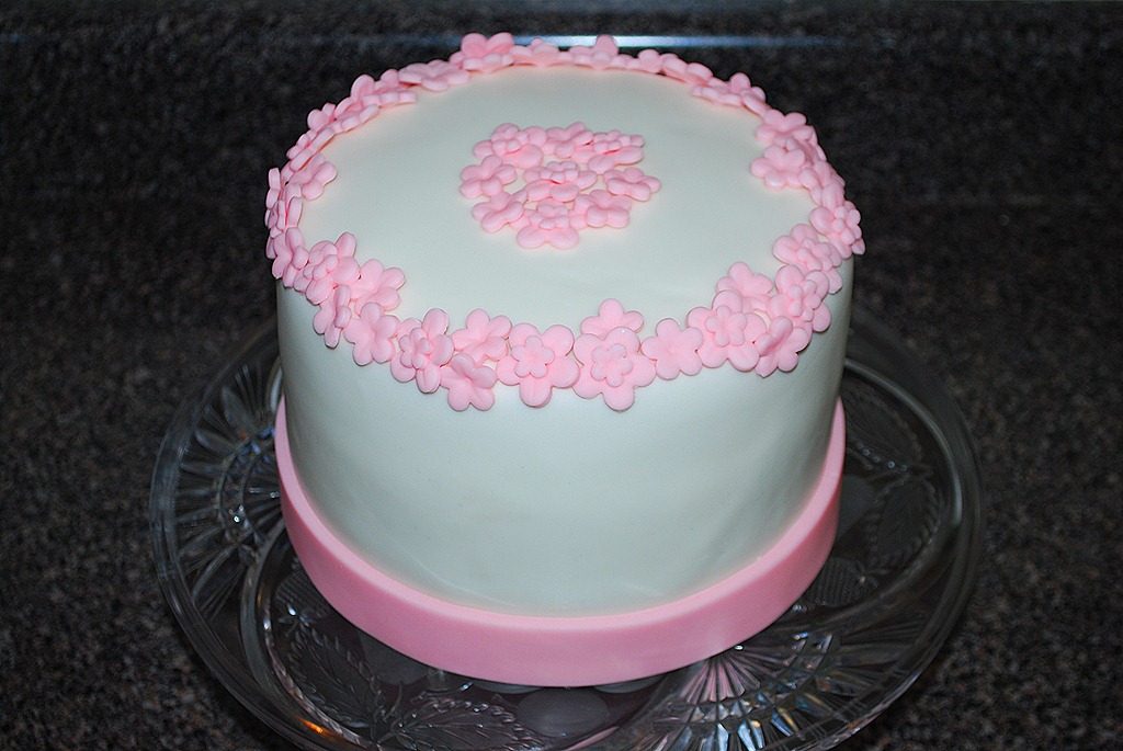 Pink Flower Birthday Cake