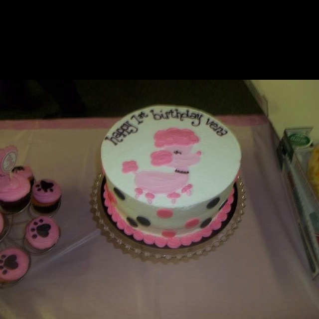 Pink Poodle Birthday Cake