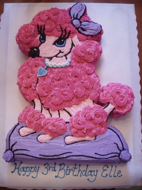 Pink Poodle Birthday Cake