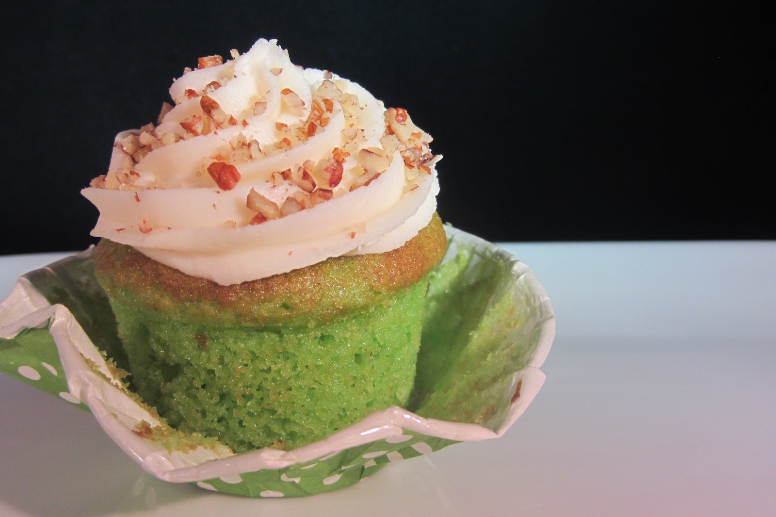 Pistachio Cupcakes with Cream Cheese Frosting