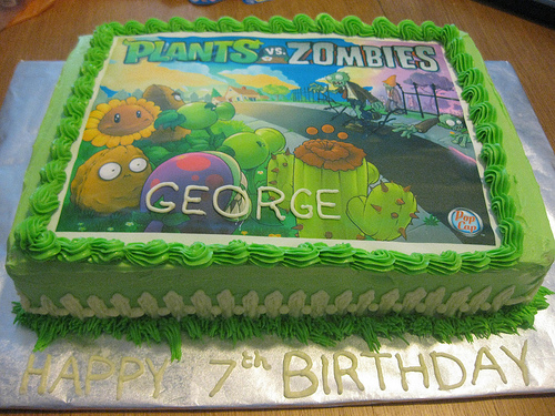 Plants vs Zombies Birthday Cake