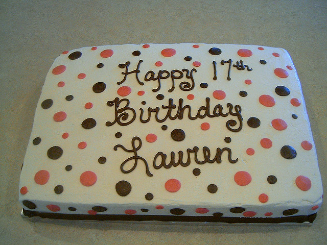 Polka Dot Sheet Cake Buttercream