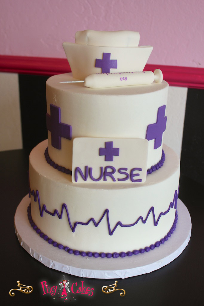 Purple Graduation Cake