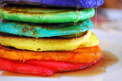 Rainbow Pancakes