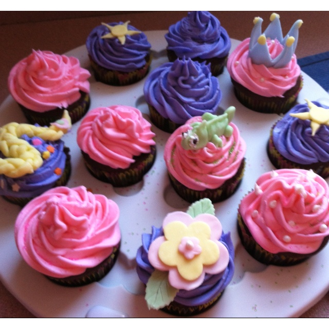 Rapunzel Cupcakes