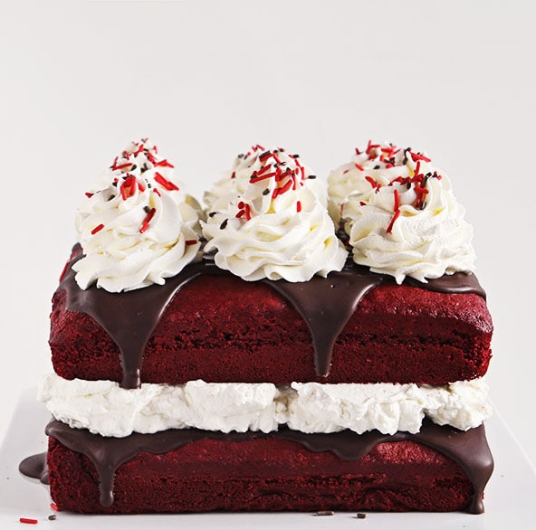 Red Velvet Cake with Whipped Cream