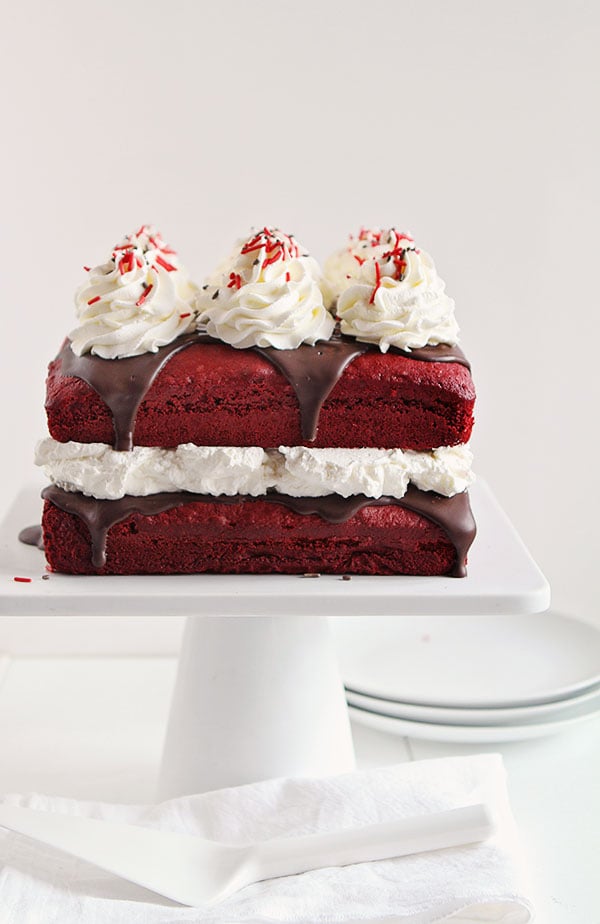 Red Velvet Cake with Whipped Cream