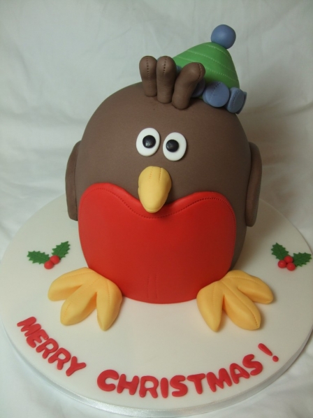 Robin Christmas Cake