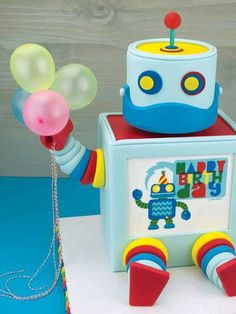 Robot Birthday Cake