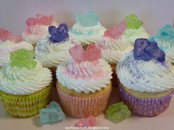 Rock Candy Cake Cupcakes