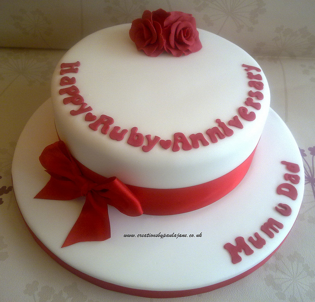 Ruby Anniversary Cake