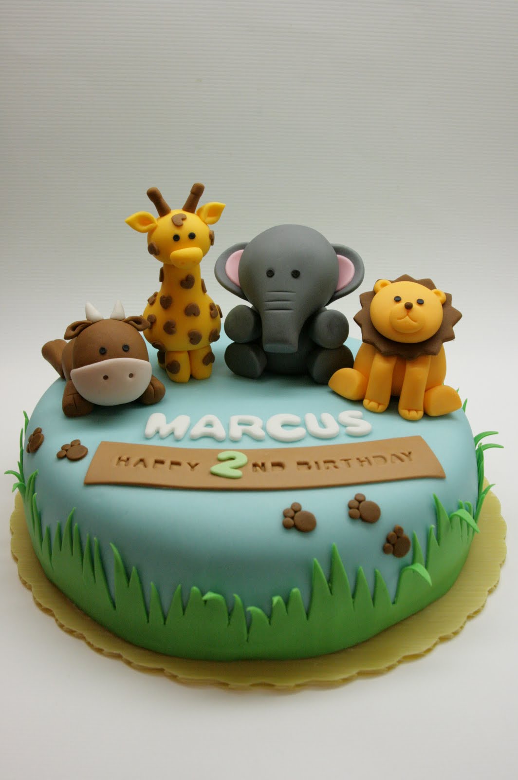 Safari Animal Birthday Cake