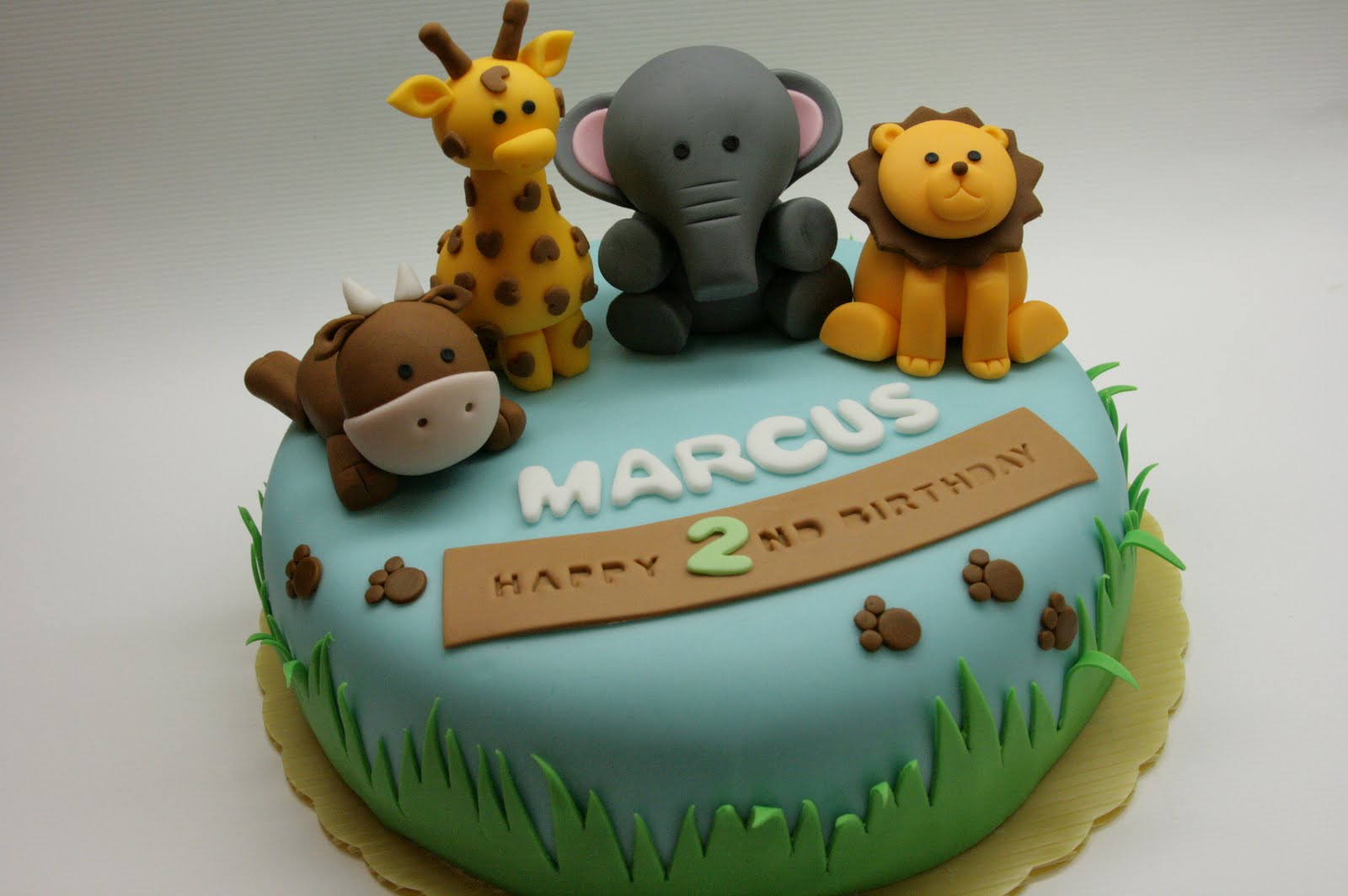 Safari Animal Birthday Cake