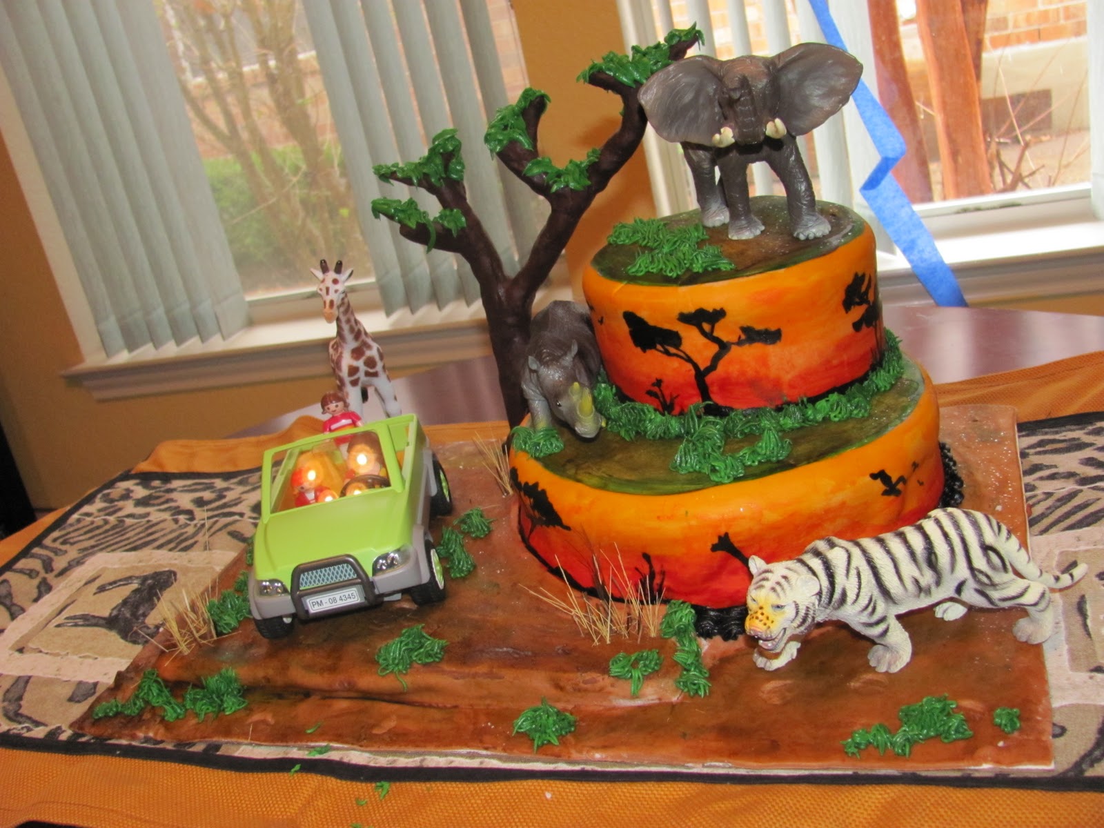 Safari Animal Birthday Cake