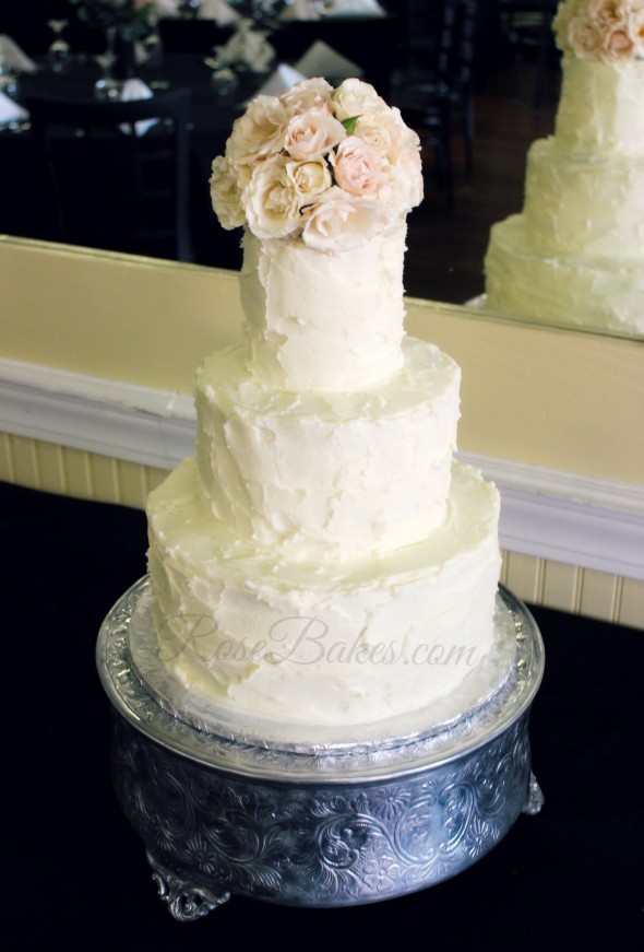 Simple Rustic Buttercream Wedding Cake