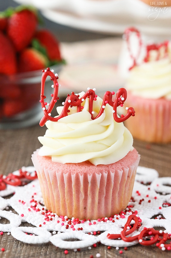 Strawberry Cream Cheese Cupcakes