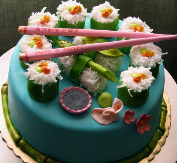 Sushi Birthday Cake