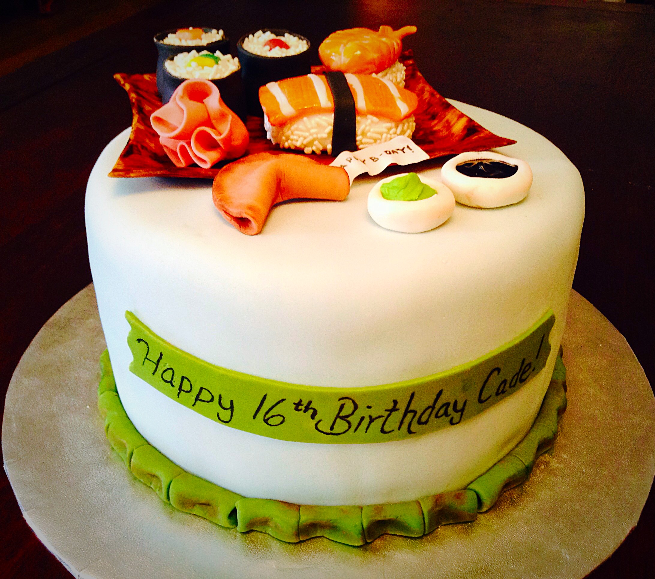 Sushi Themed Birthday Cake