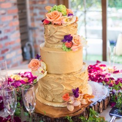 Textured Buttercream Wedding Cake