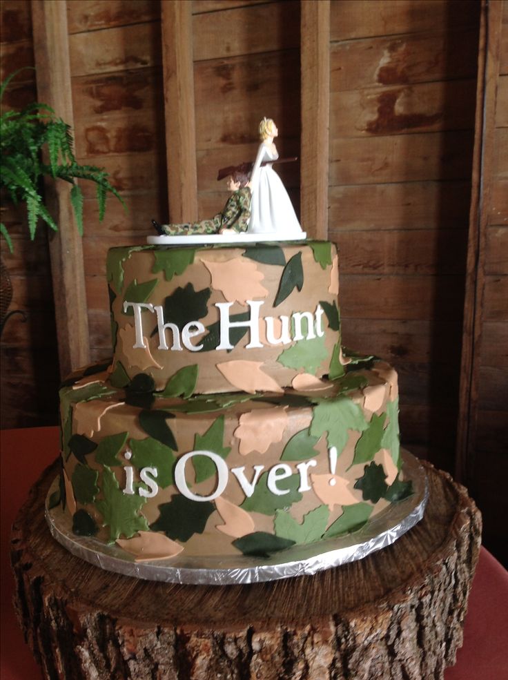 The Hunt Is Over Grooms Wedding Cakes