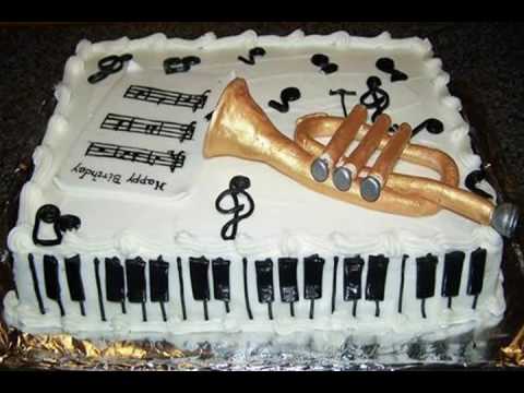 Trumpet Musical Birthday Cake