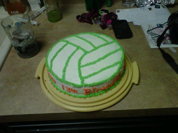 Volleyball 13th Birthday Cake