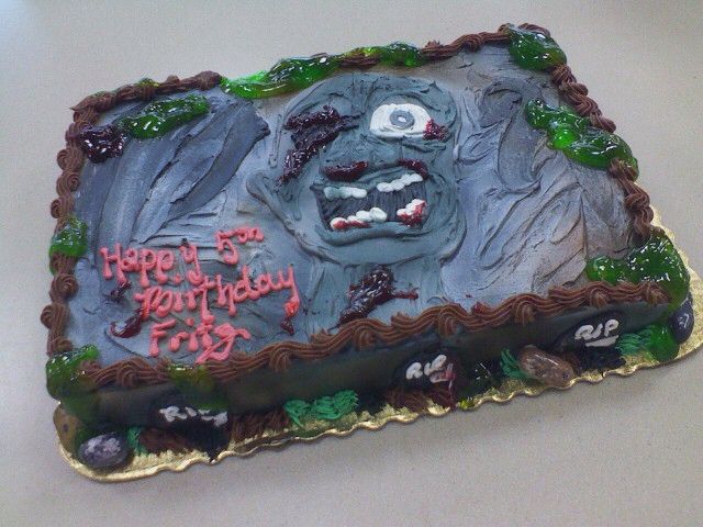 Zombie 1 4 Sheet Cake