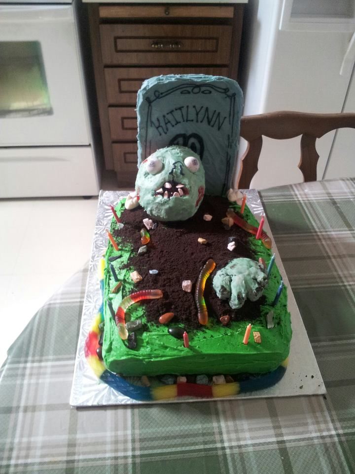 Zombie Sheet Cake Buttercream