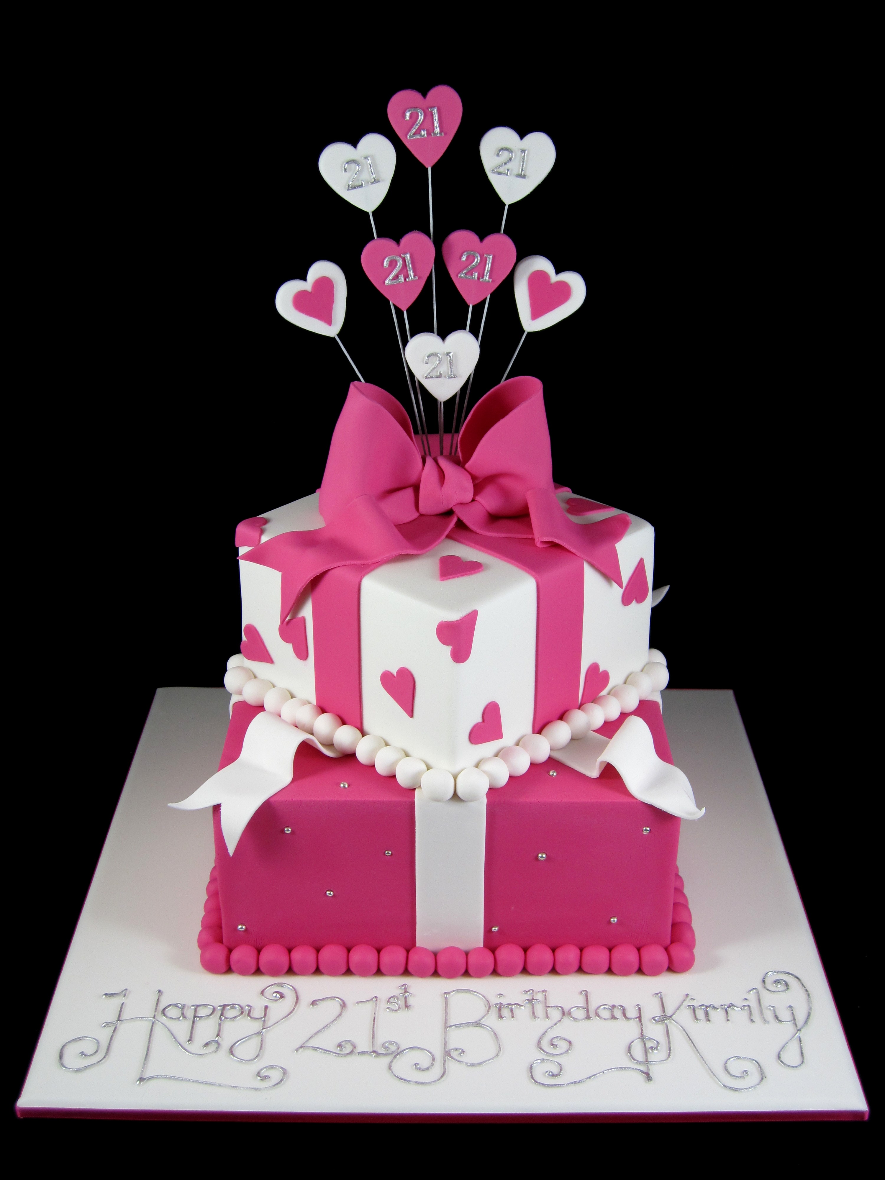 7 Photos of Pink Birthday Cakes Designs