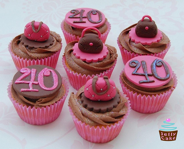 40th Birthday Cupcakes