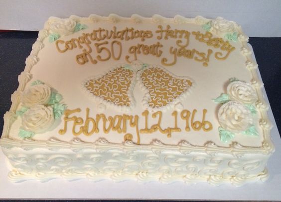 50th Wedding Anniversary Sheet Cakes