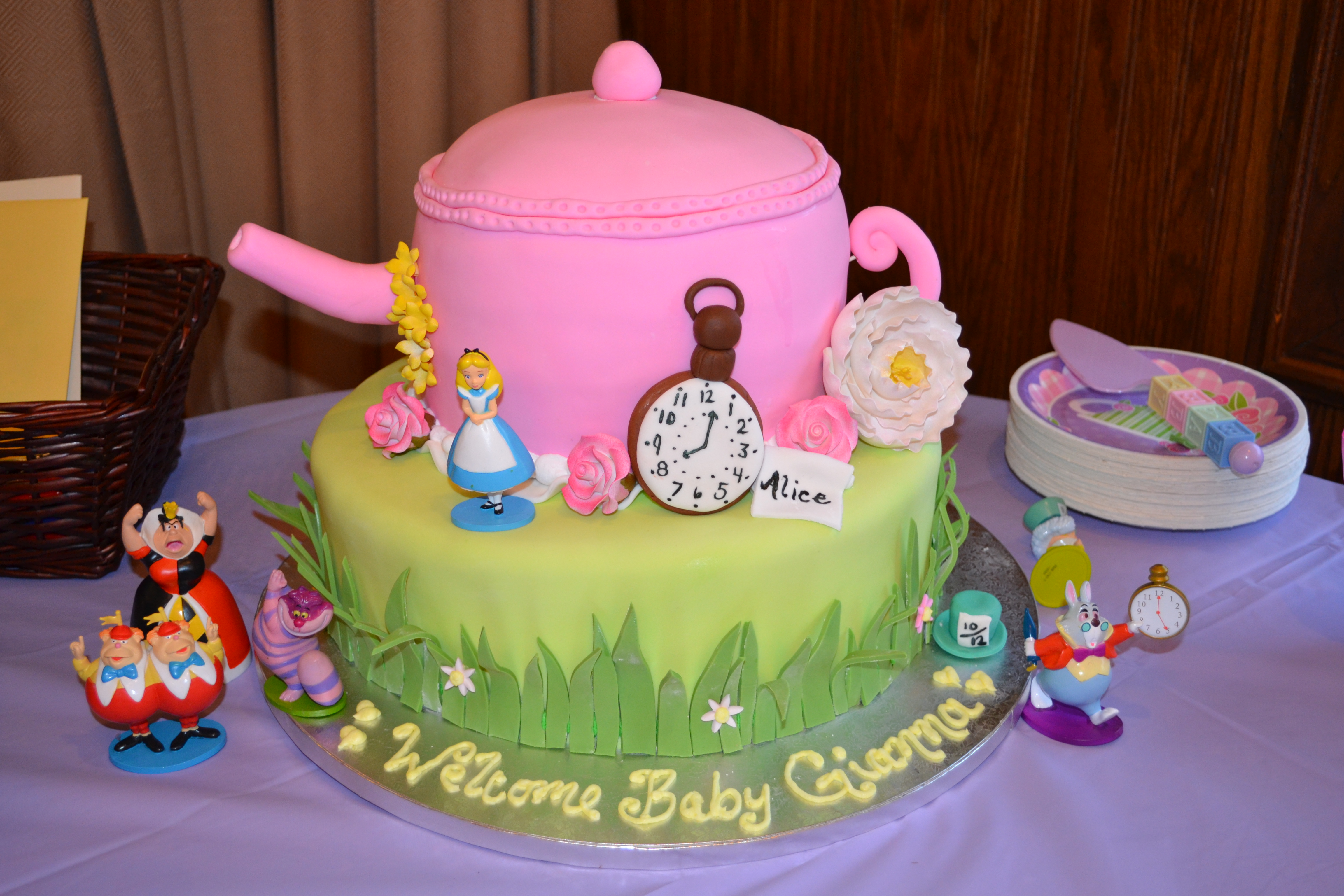 Alice and Wonderland Baby Shower Cakes