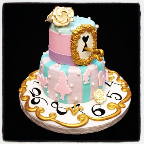 Alice in Wonderland Baby Shower Cake