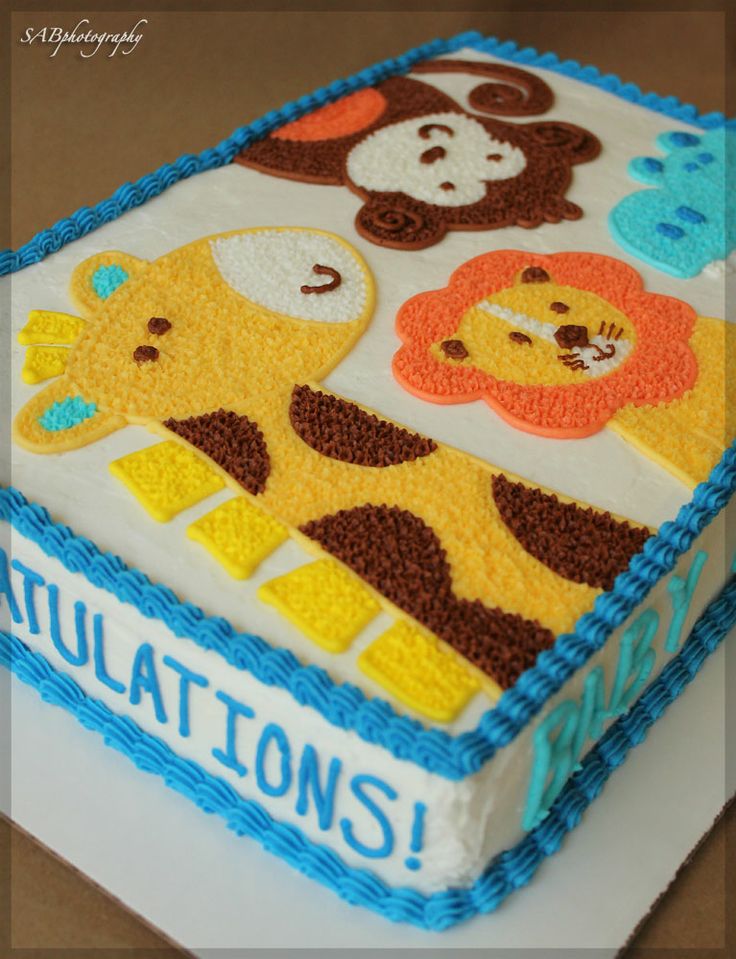 Baby Shower Cake Ideas Zoo Animals Baby Shower Ideas