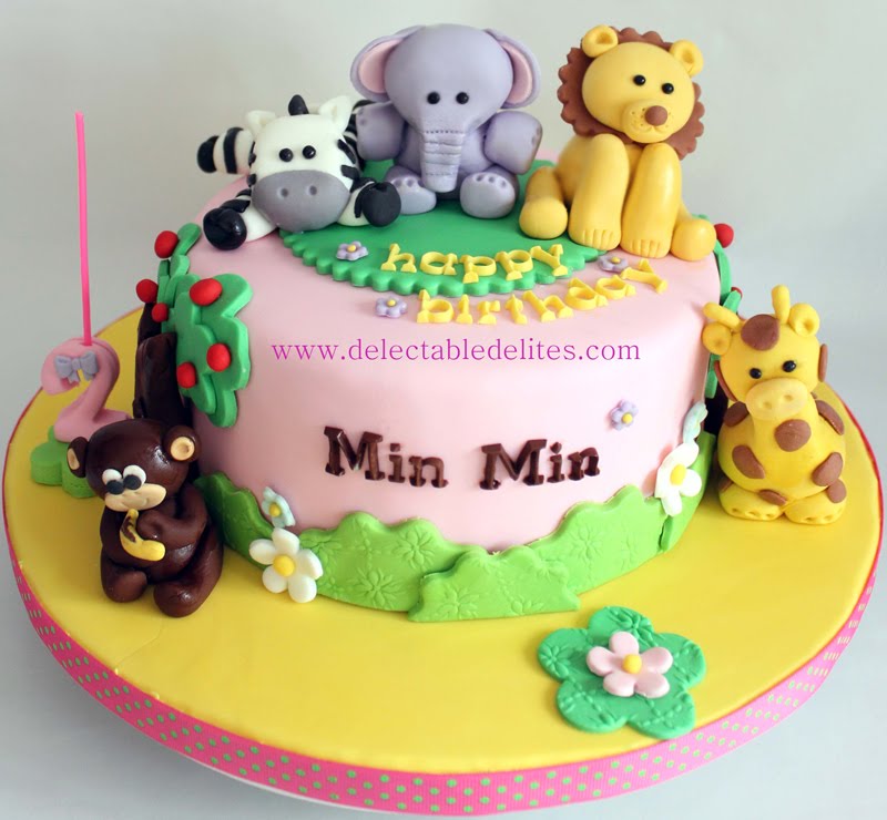 Animal Theme Birthday Cake