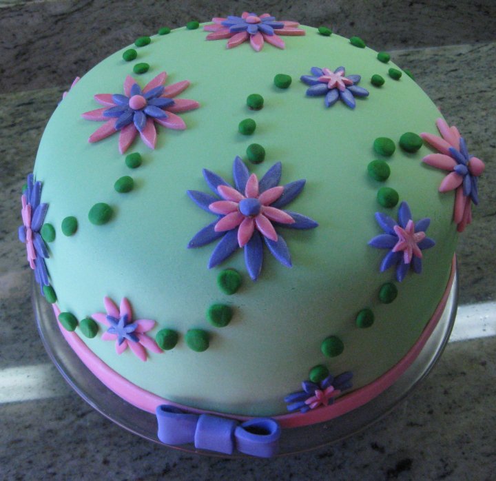 Birthday Cake with Flowers