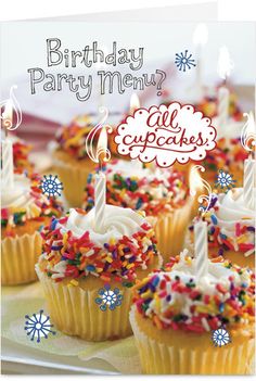 Birthday Card Cupcake Sprinkles