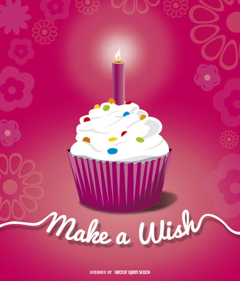 Birthday Cupcake with Candle