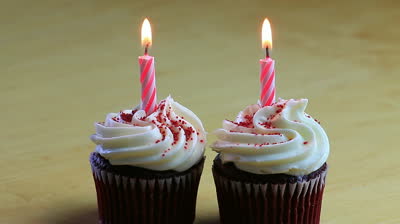 Birthday Cupcake with Candle