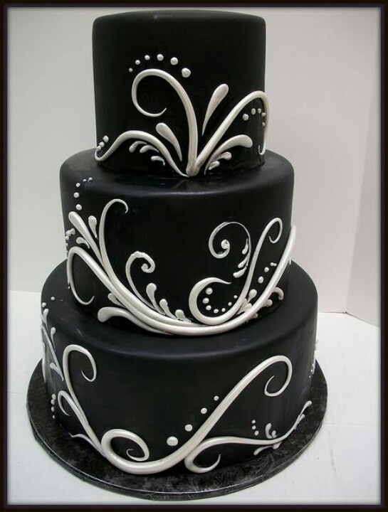 10 Photos of Black White And Silver Birthday Cakes