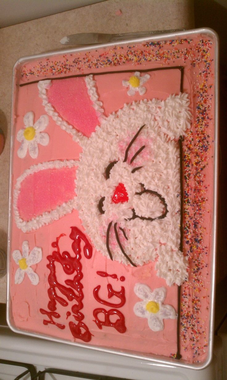 Bunny Birthday Cake Sheet